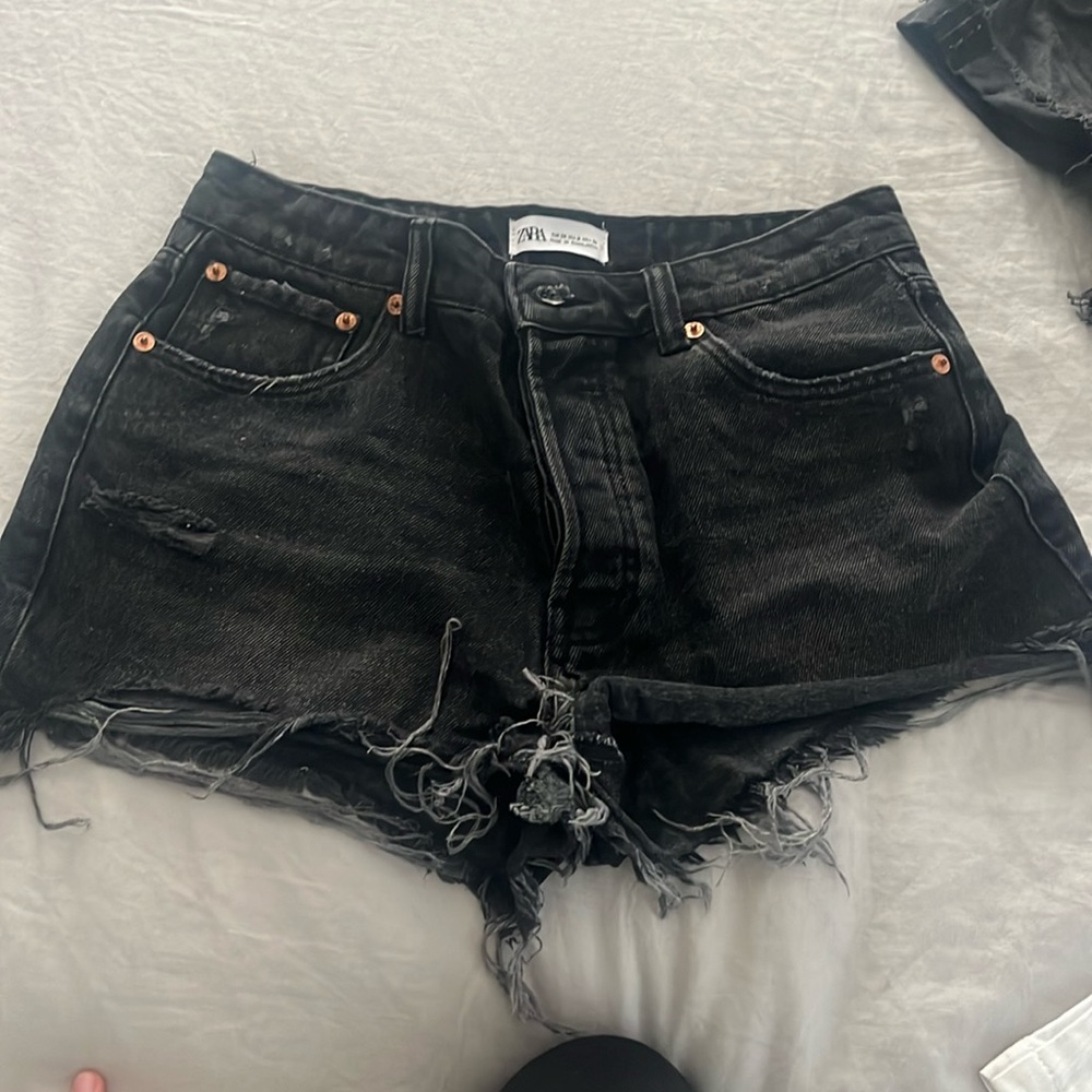 Grey- black shorts